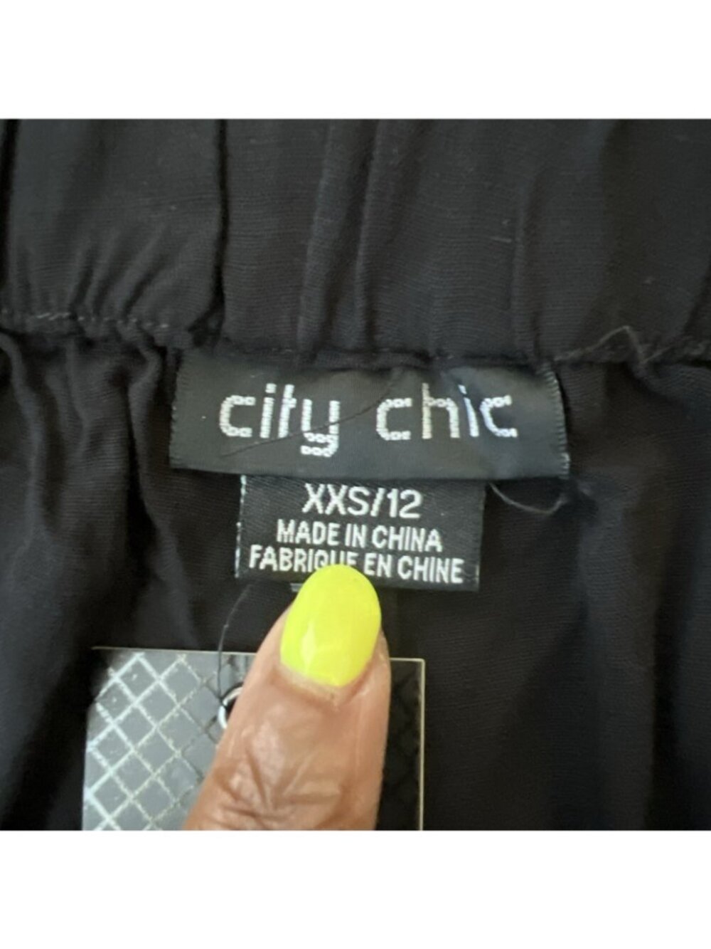 City Chic Island Wide Leg Cropped Pants Womens 12 Black Belted NWT - Picture 2 of 12